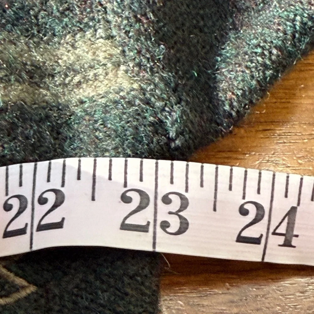 VTG Woolrich Womens Lg Wool Nordic Cardigan Sweater Deep Forest Green Snowflake - Picture 11 of 12